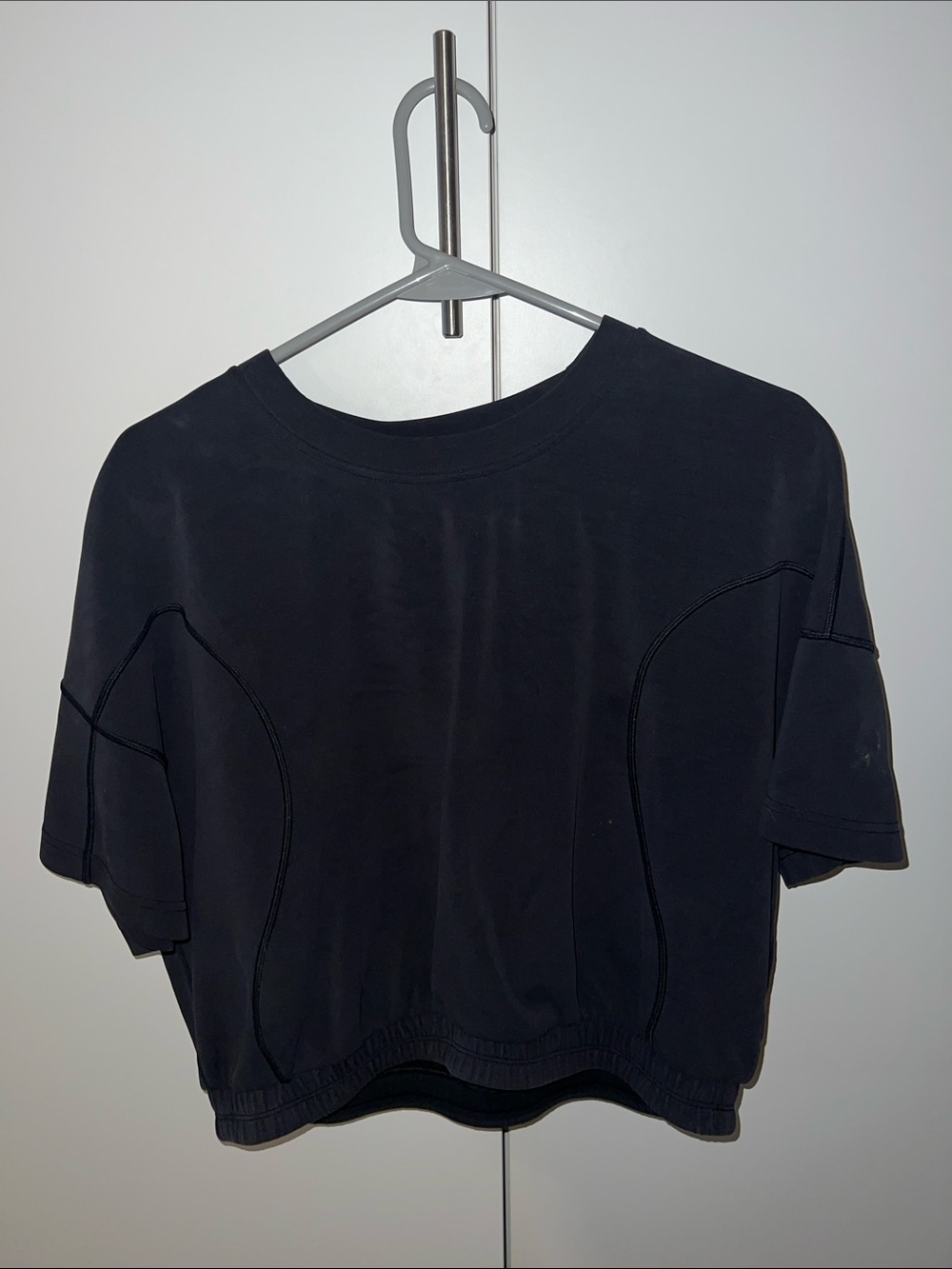 Lululemon black crop top - nulu